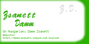 zsanett damm business card